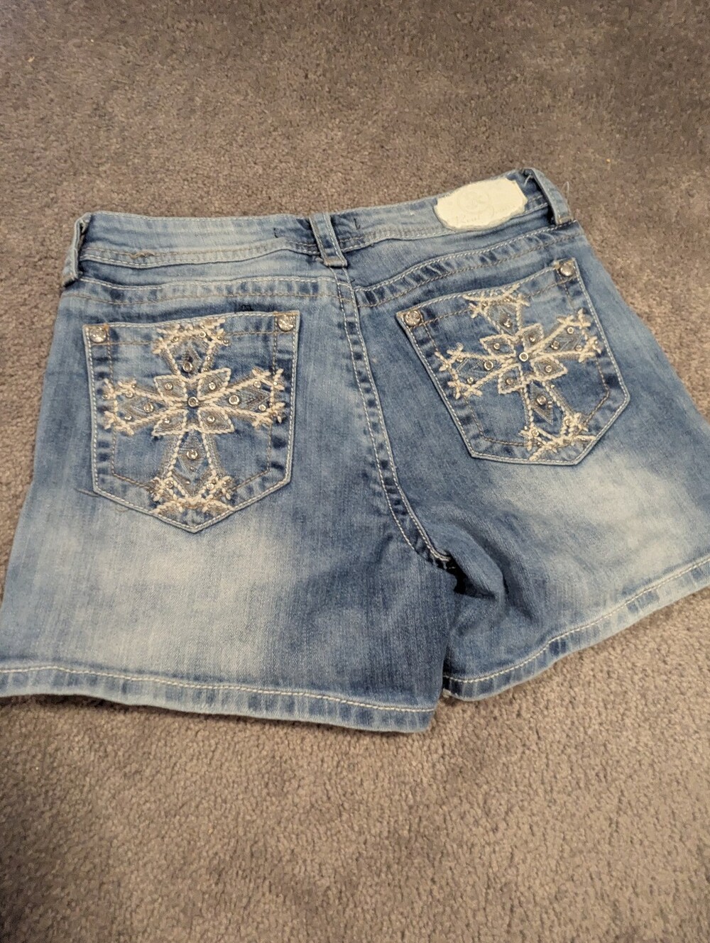 Y2K Embellished Western Jean Shorts